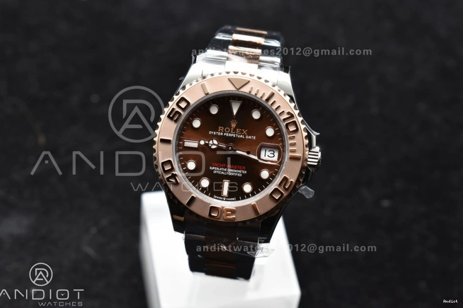 316L Best SS 268621 Dial Yacht-Master Case RG A2824 Edition Bracelet 37mm Brown 1:1 CVSF and 1116